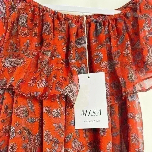 NEW Misa Los Angeles Kiera Maxi Dress in Aranciatta Paisley Size Xtra Small - Picture 10 of 16